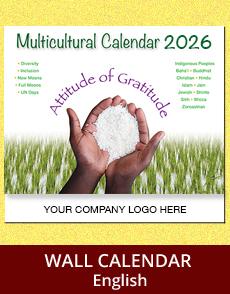 2026 Multicultural Diversity Wall Calendar